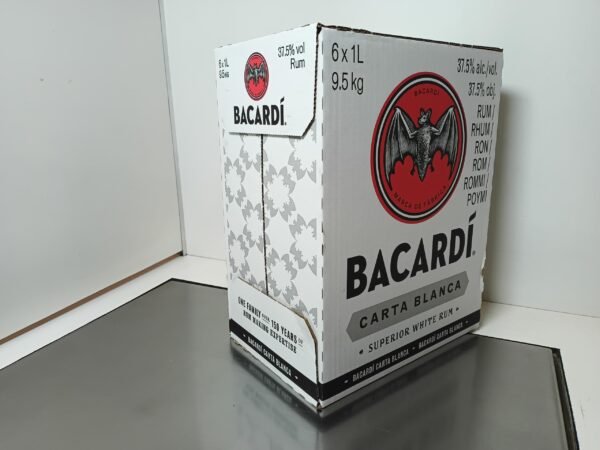 BARCARDI 1LITRE 1 Bacardi Rhum Blanc Premium - Carte Blanche - 100 cl - Vente à l'Export