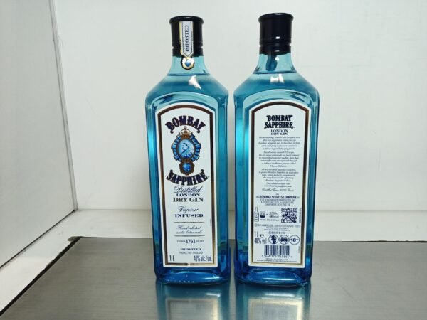 Bombay Sapphire, 1 litre vente en promo pour export Bombay Sapphire London Dry Gin - Gin Premium aux 10 Botaniques - 1 Litre