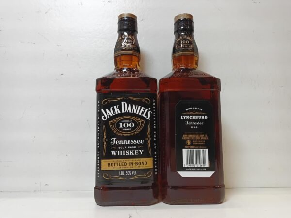 Jack Daniels, BOTTLE IN BOND 1LITRE Jack Daniels Bottled in Bond Whisky - 50° - 100 cl - Vente à l'Export