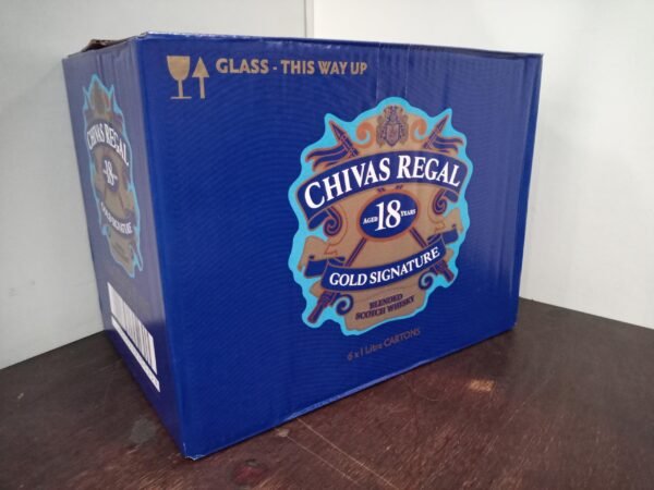 Prix Chivas Regal, 1 litre Gold Signature, vente pour export Chivas Regal 18 ans Gold Signature - Blended Scotch Whisky Premium - 1 litre