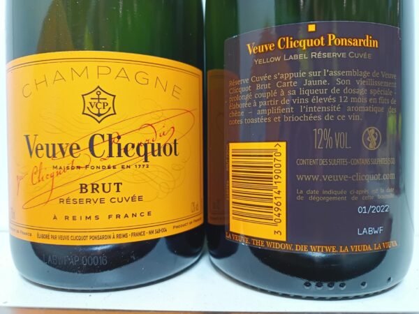 Veuve Clicquot Brut Reserve Cuvee 1 Veuve Clicquot Brut Reserve Cuvée - 75 cl - Vente à l'Export