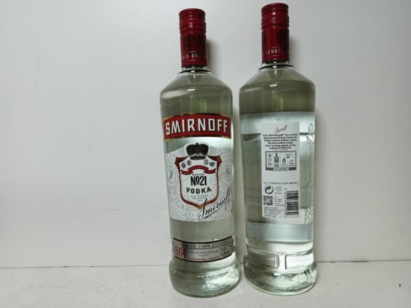 VODKA SMIRNOFF 1LITRE 1 Smirnoff Red Vodka - 100 cl - 37,5° - Vente à l'Export