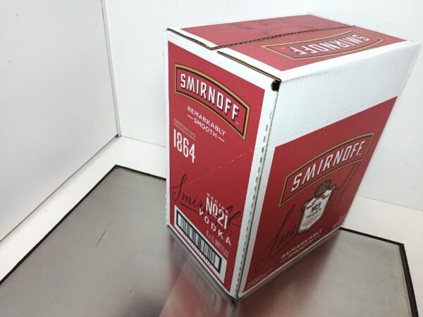 VODKA SMIRNOFF 1LITRE 2 Smirnoff Red Vodka - 100 cl - 37,5° - Vente à l'Export