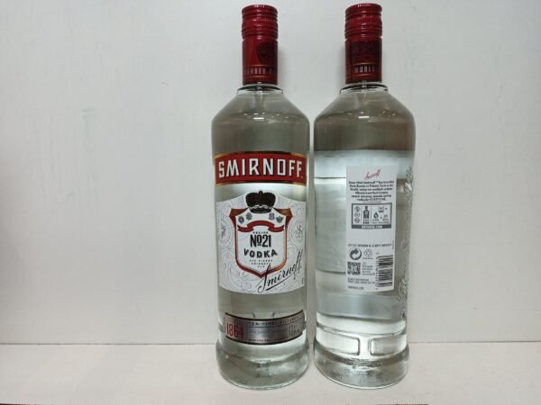 VODKA SMIRNOFF 1LITRE Smirnoff Red Vodka - 100 cl - 37,5° - Vente à l'Export
